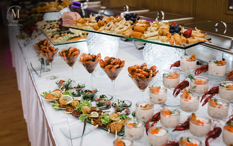 A wide wedding catering variety