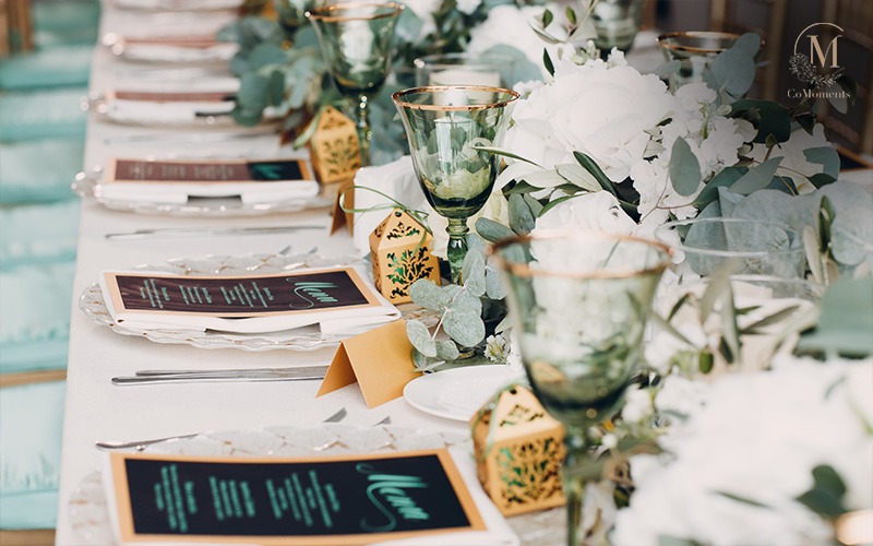Wedding table setting